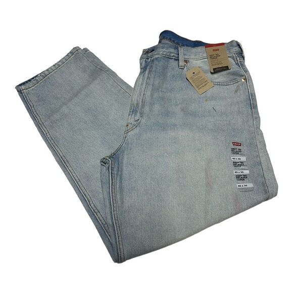 NWT Levi's 550 '92 In‎ The Waves Stained Distressed Relaxed Taper Jeans Sz 40x30 - Picture 1 of 6